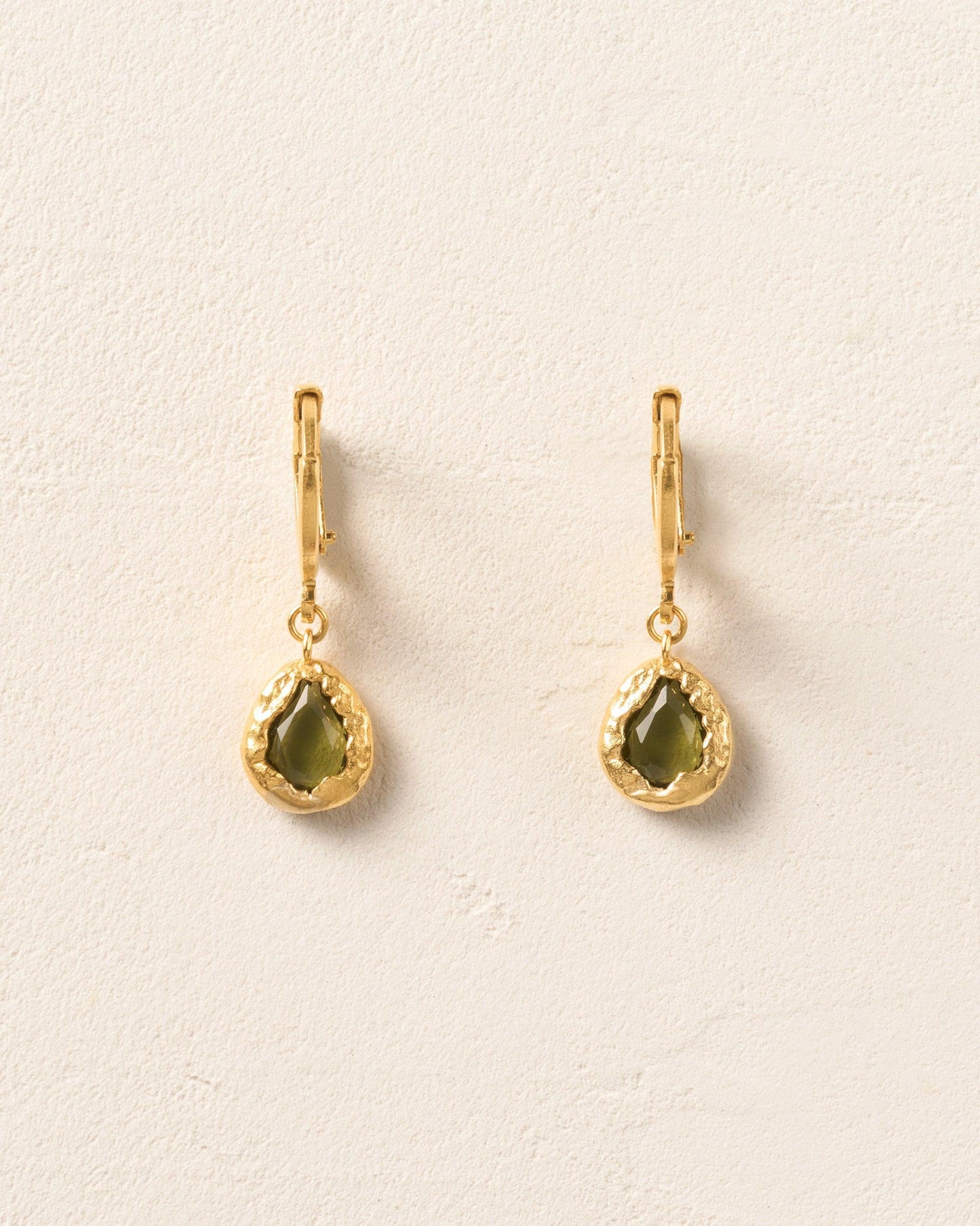 Pendientes Lysia en verde oscuro