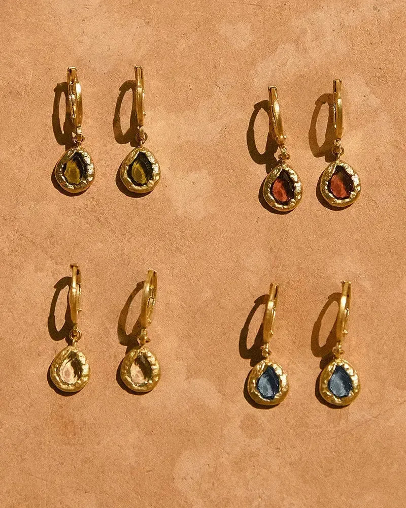 Pendientes Lysia en verde oscuro