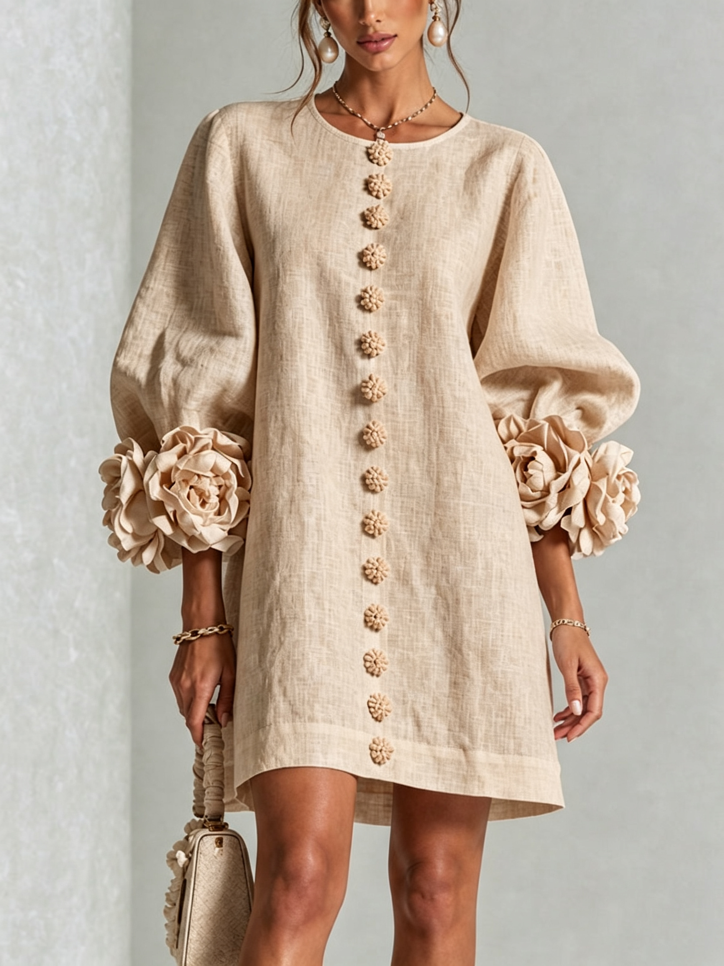 Marta | Vestido estampado floral blanco