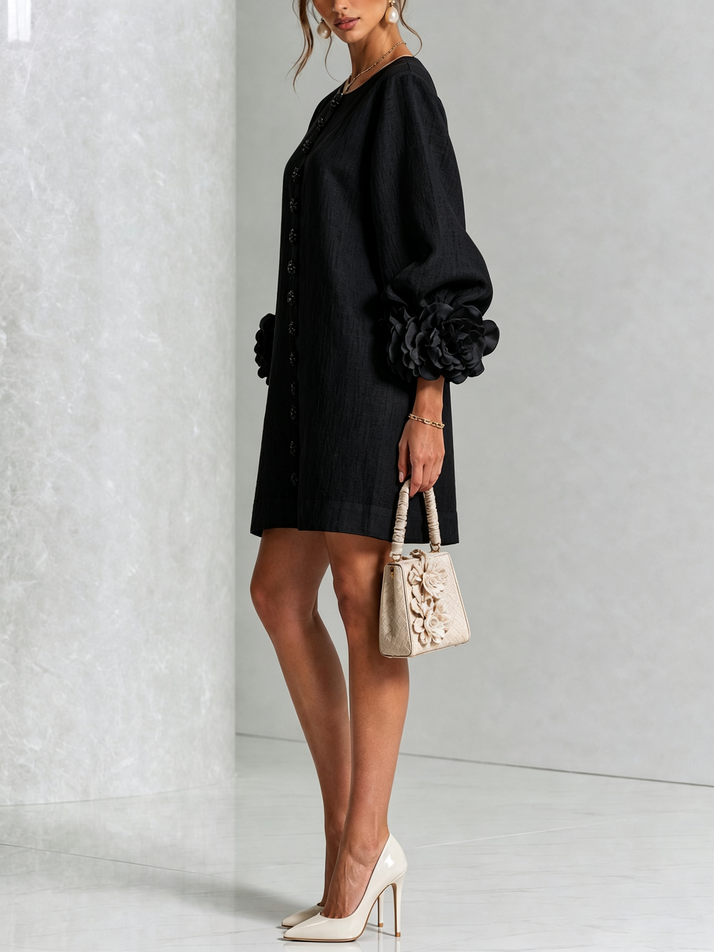 Marta | Vestido estampado floral blanco
