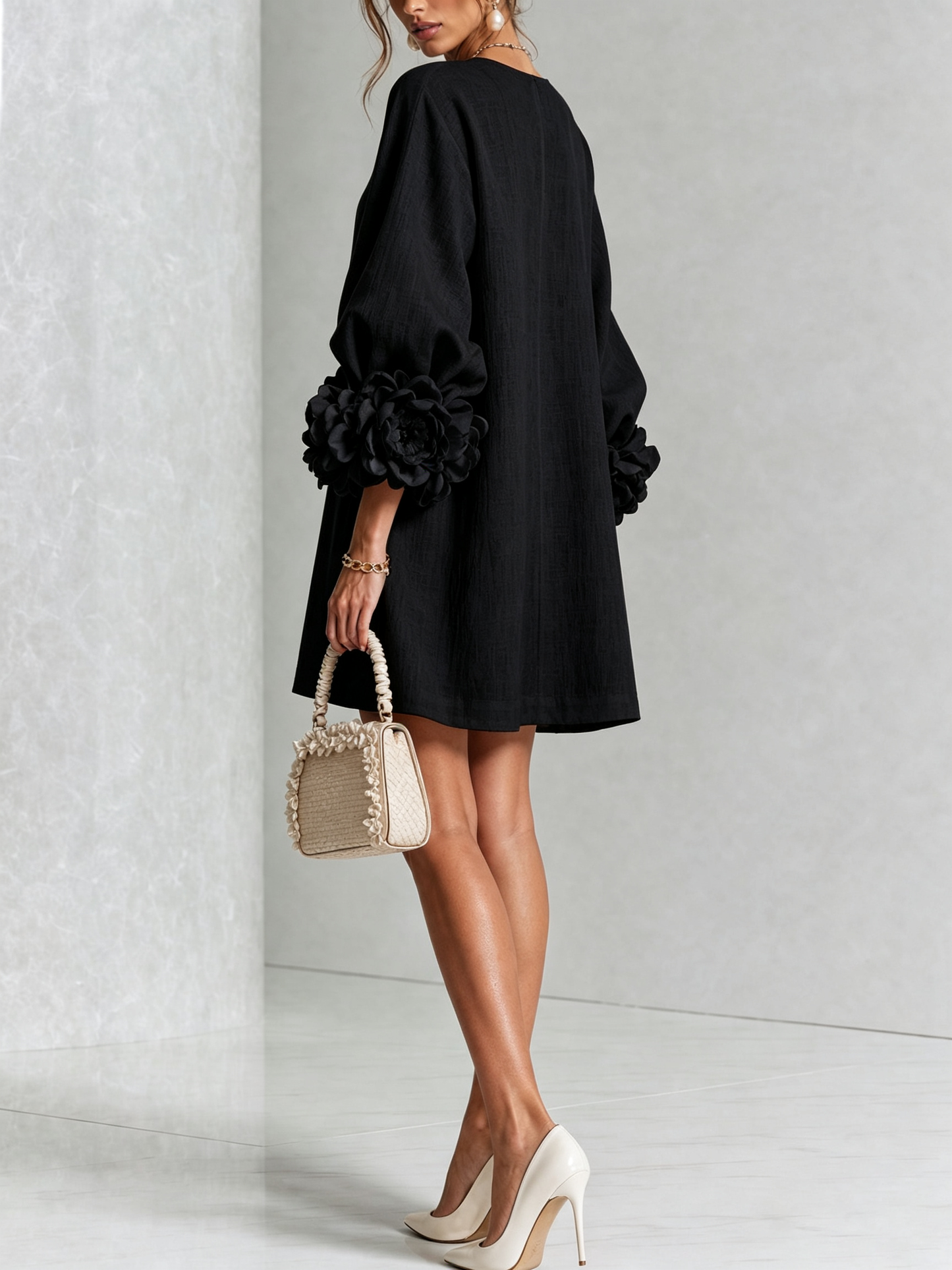 Marta | Vestido estampado floral blanco