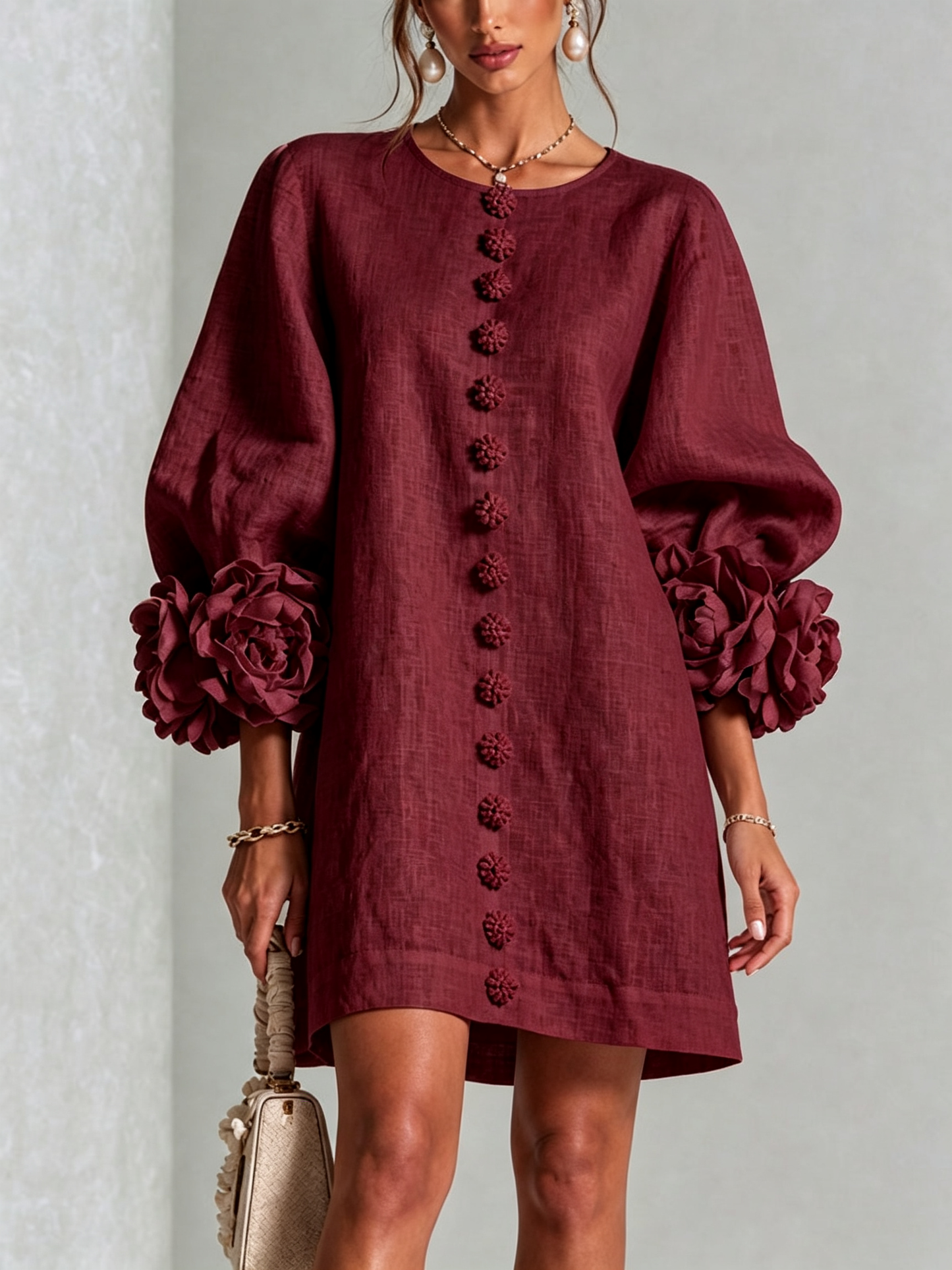 Marta | Vestido estampado floral blanco