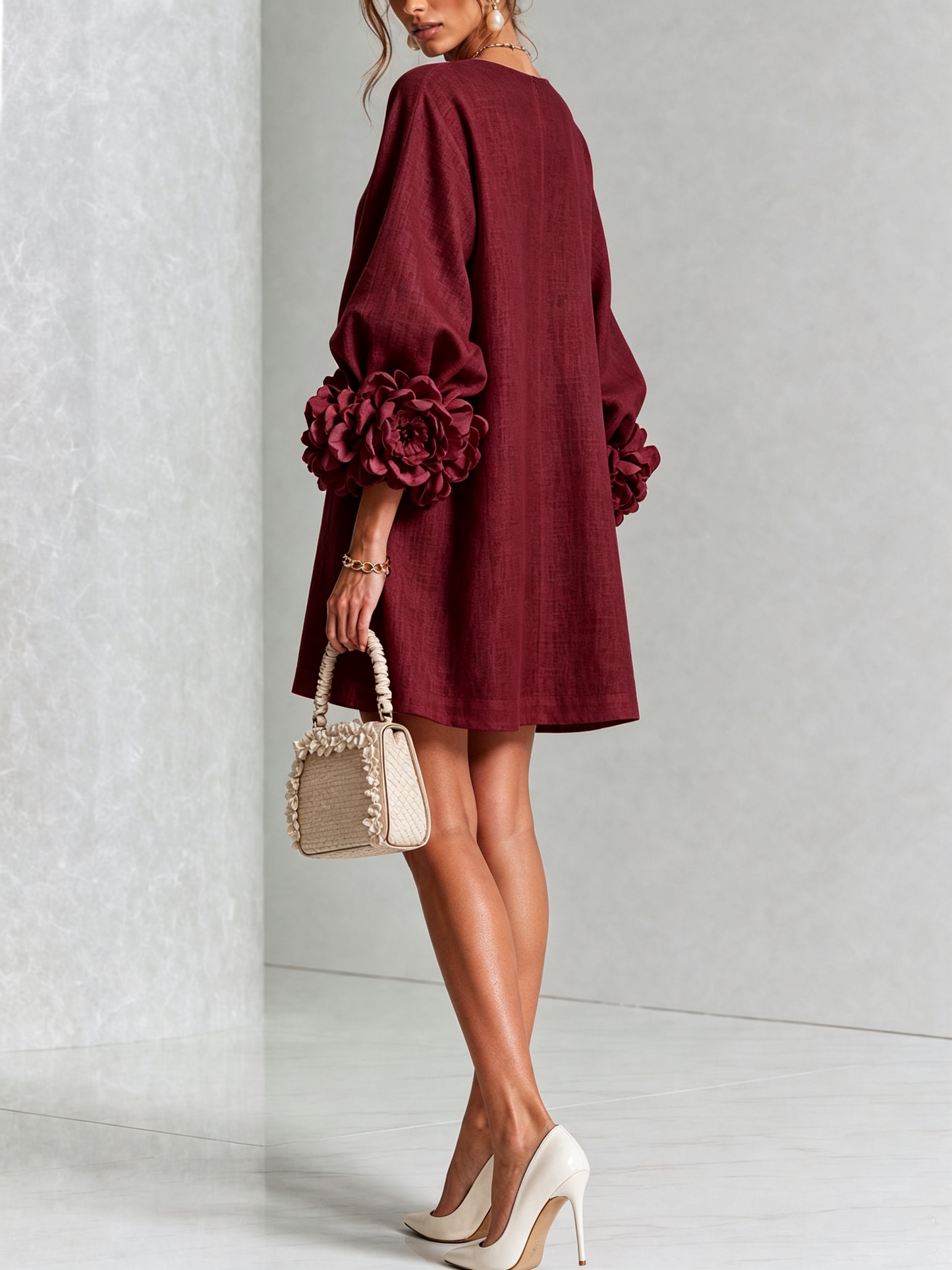 Marta | Vestido estampado floral blanco