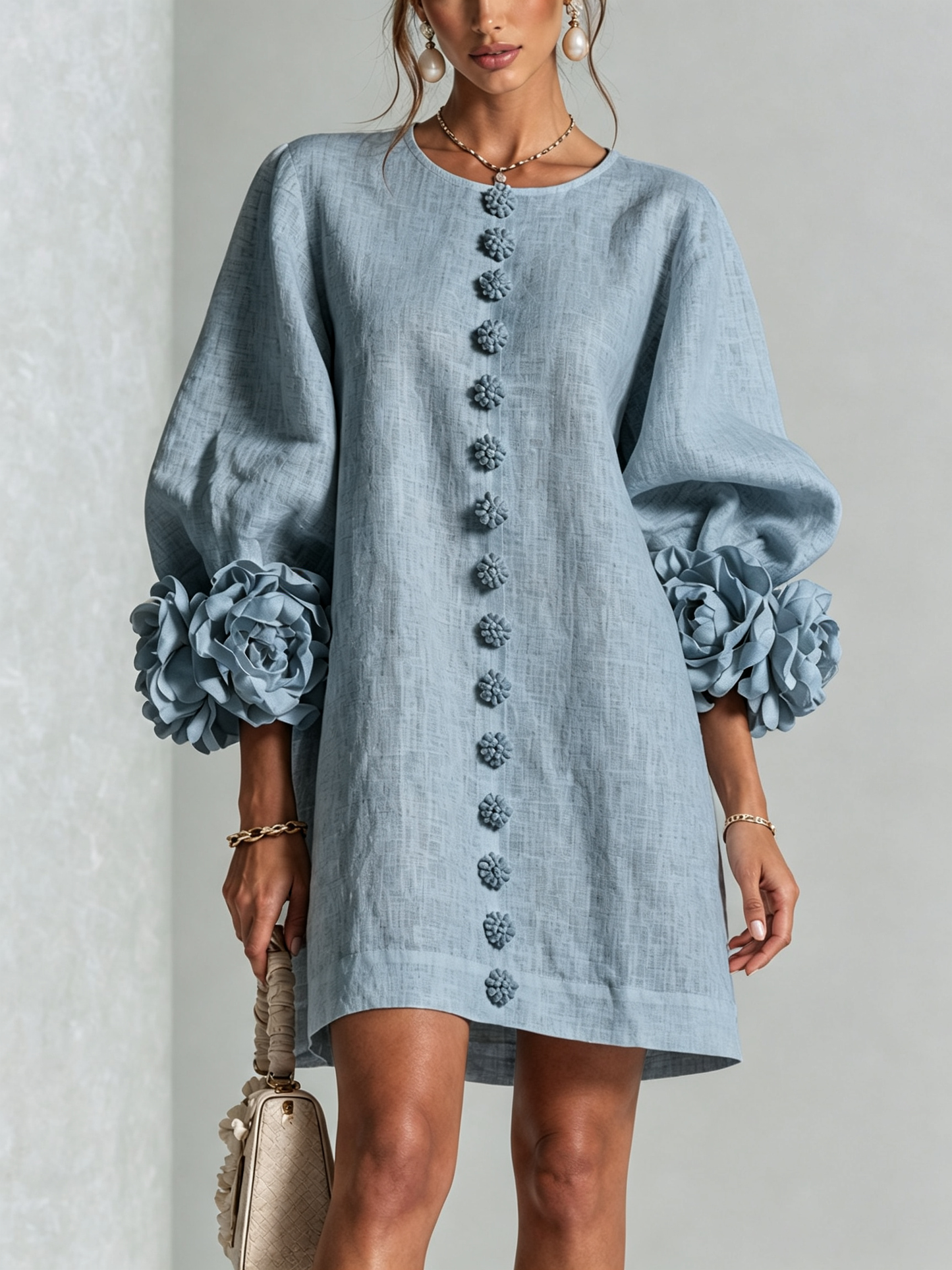Marta | Vestido estampado floral blanco