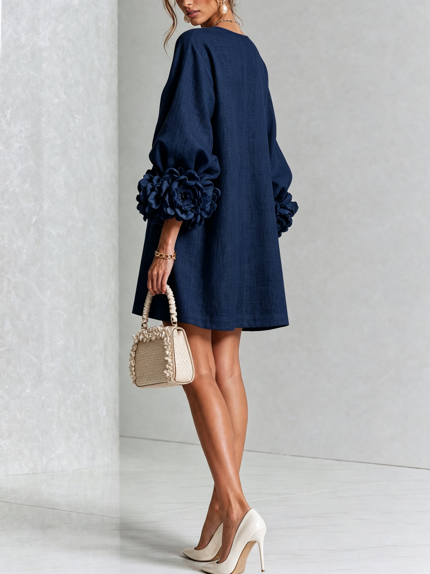 Marta | Vestido estampado floral blanco