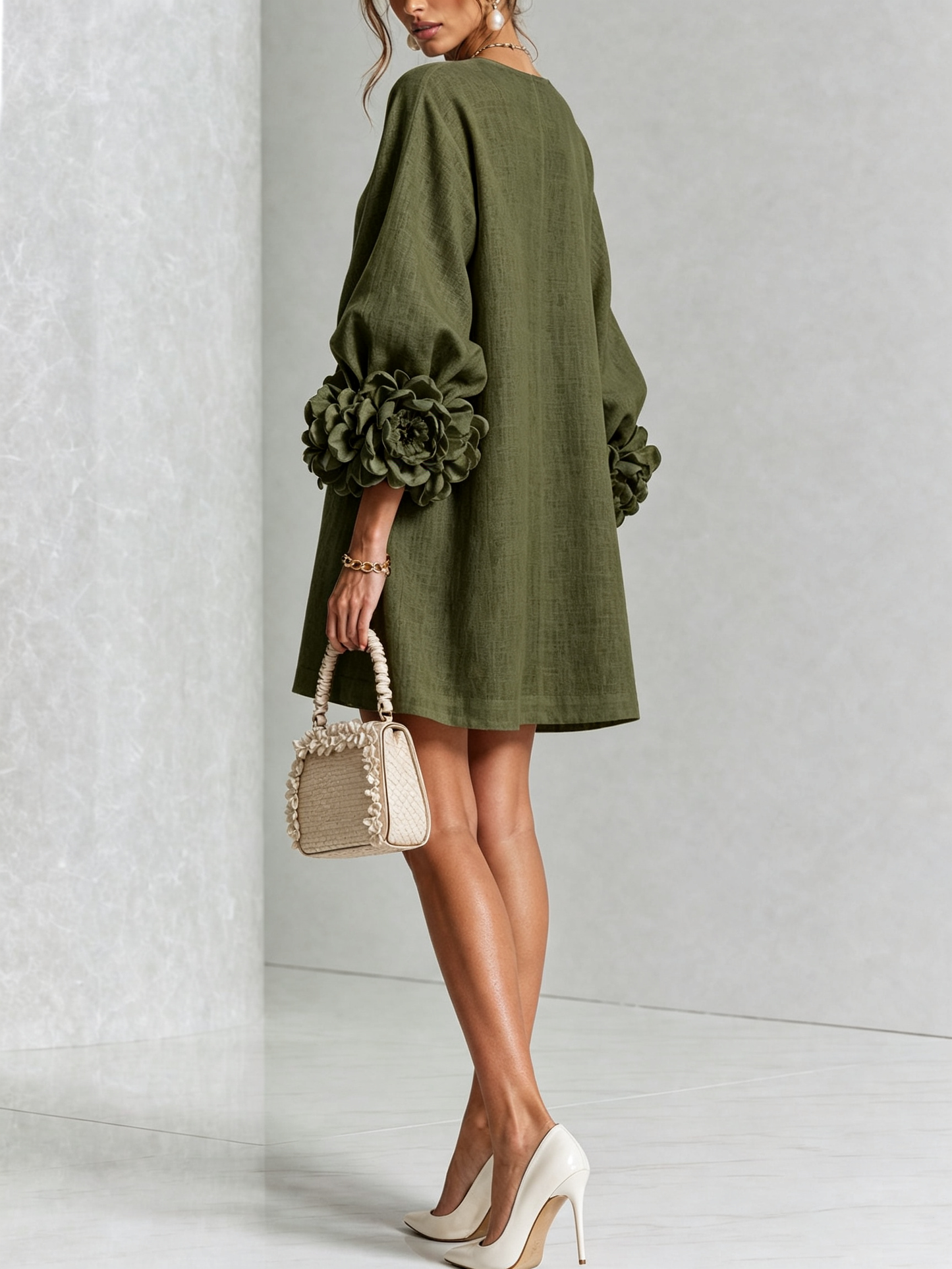 Marta | Vestido estampado floral blanco