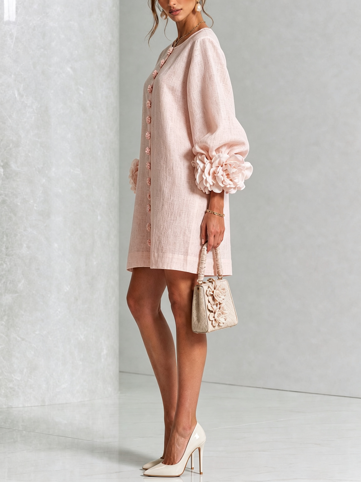 Marta | Vestido estampado floral blanco