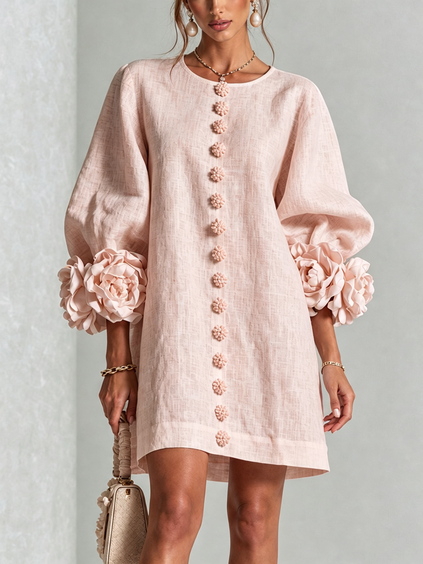 Marta | Vestido estampado floral blanco