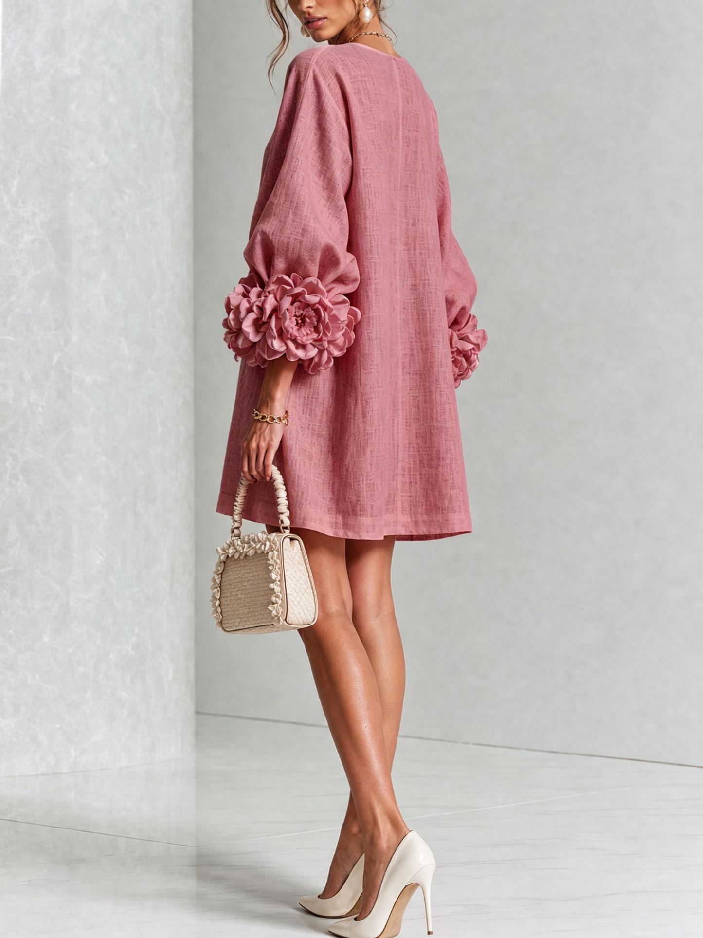 Marta | Vestido estampado floral blanco