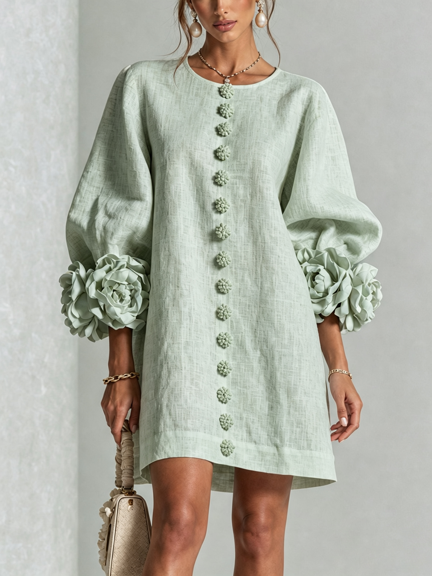 Marta | Vestido estampado floral blanco