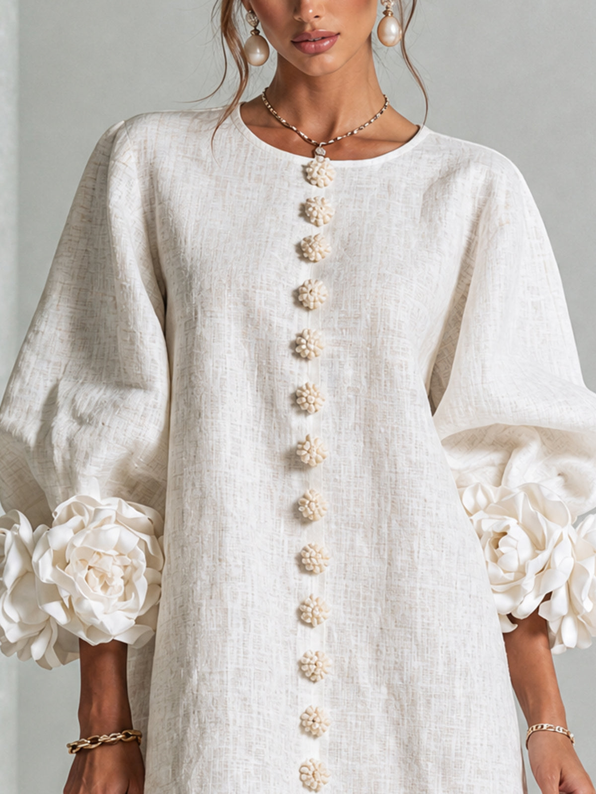 Marta | Vestido estampado floral blanco